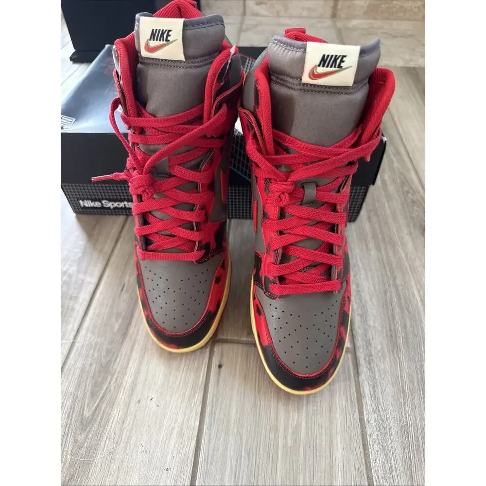 Size 14 Nike Dunk High 1985 Red Acid Wash DD9404-600 OG Box